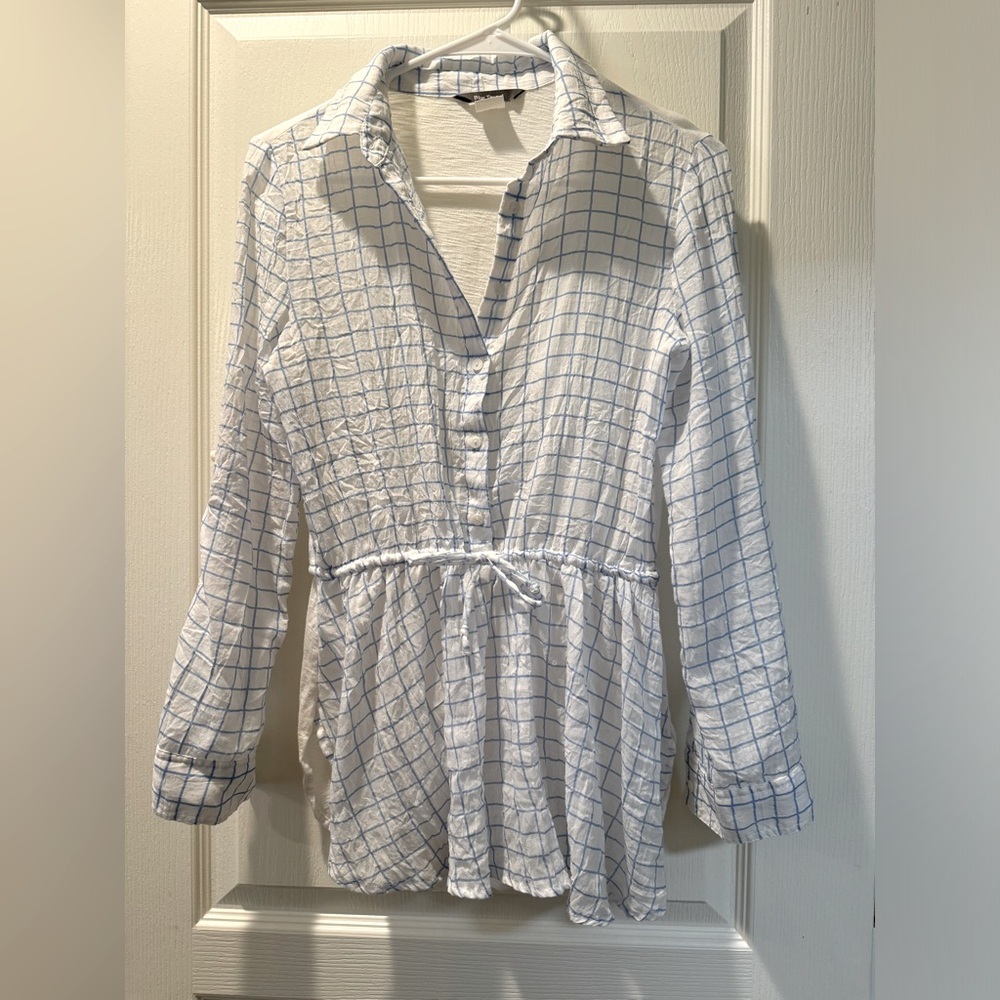 Anthropologie Blue Tassel Size XS